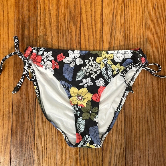Jessica Simpson Tropical Punch Side-Tie Hipster Bikini Bottoms size Large NWT - Picture 2 of 7